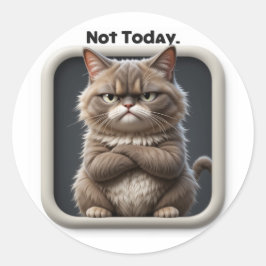 Adesivo para Artesanato do Grumpy Cat "Não Hoje" –