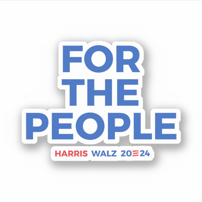 Adesivo Para as pessoas - Harris Walz 2024 (Frente)