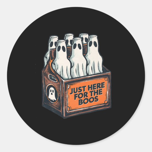 Adesivo Para Boos Halloween 6 Pack Booze Ghost Beer Bot (Frente)