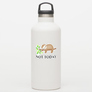 Adesivo para Caneca Isolada Laptop Sloth Não Hoje