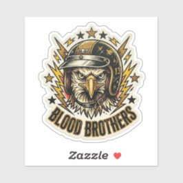 Adesivo para Capacete de Motoqueiro Blood Brothers
