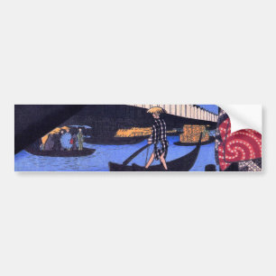 Adesivo Para Carro 江戸の風景, cenário do 広重 de Edo, Hirosh