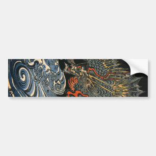 Adesivo Para Carro 海 龍, 国, Sea Dragon, Kuniyoshi, Ukiyo-e