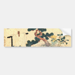 Adesivo Para Carro 盆栽, bonsai do 北斎, Hokusai, Ukiyo-e