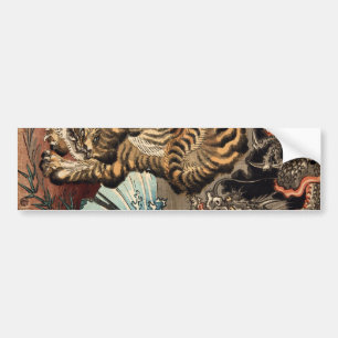 Adesivo Para Carro 龍虎, tigre do 国芳 & dragão, Kuniyoshi, Ukiy