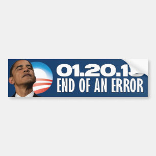 Adesivo Para Carro 01.20.13 - Fim de um erro - anti Obama
