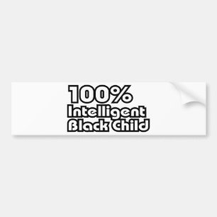 Adesivo Para Carro 100% de Criança Negra Inteligente