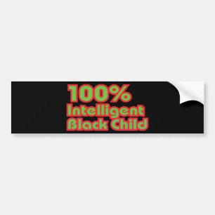 Adesivo Para Carro 100% de Criança Negra Inteligente