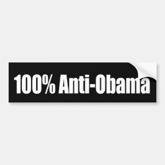 Adesivo Para Carro 100 por cento Anti-Obama Bumpersticker
