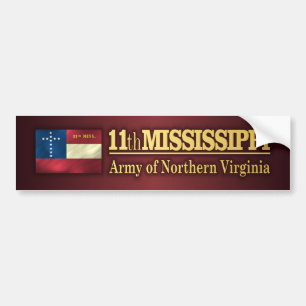 Adesivo Para Carro 11o Infantaria de Mississippi (BA2)