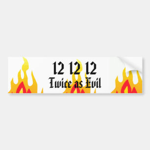 Adesivo Para Carro 12 12 12, duas vezes tão mau