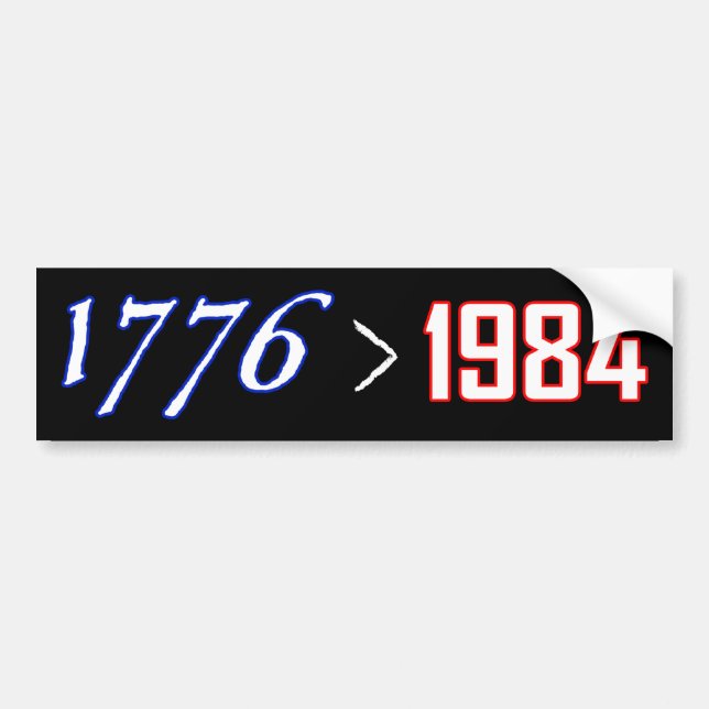 Adesivo Para Carro 1776 são maior de 1984 (Frente)