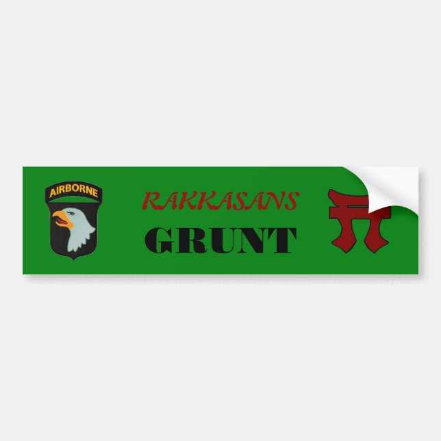 ADESIVO PARA CARRO 187.A INFANTASIA RAKASANS GRUNT BUMPER STICKER (Frente)