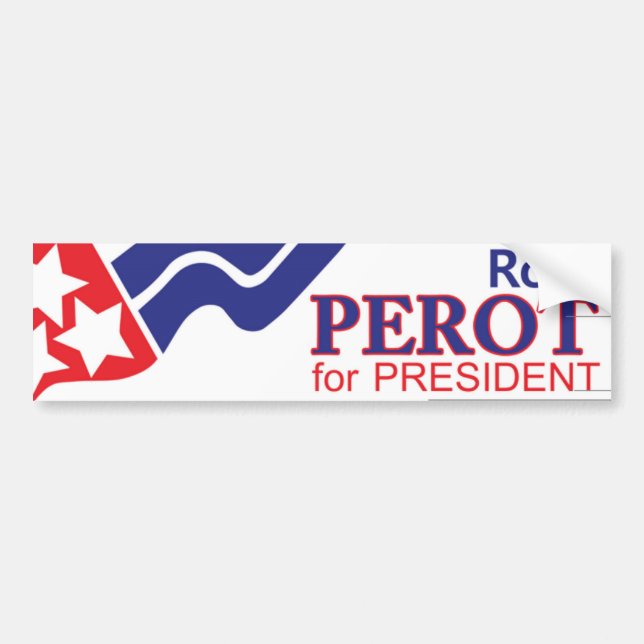 Adesivo Para Carro 1992 Ross Perot Para Presidente (Frente)