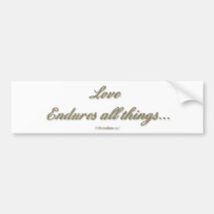 Adesivo Para Carro 1 Corinthians 13 - o amor resiste todas as coisas