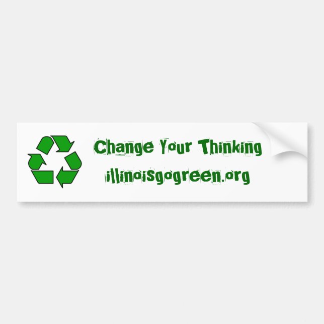 Adesivo Para Carro 200px-Recycle001.svg, mudam seu Thinkingillin… (Frente)