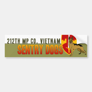Adesivo Para Carro 212th PM Co. Vietnam - cães da sentinela