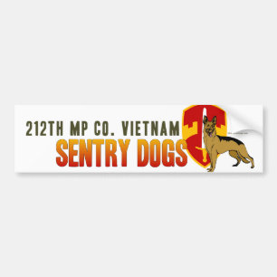 Adesivo Para Carro 212th PM Co. Vietnam - cães da sentinela