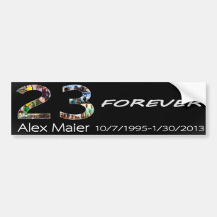 Adesivo Para Carro 23 para sempre Alex Maier