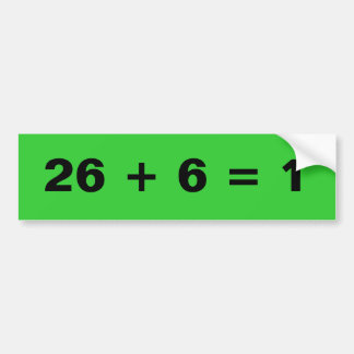 ADESIVO PARA CARRO 26 + 6 = 1