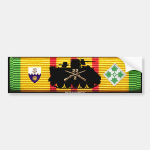 Adesivo Para Carro 2/22nd Inf, 4o trilha dos Inf Div & insígnias VSM