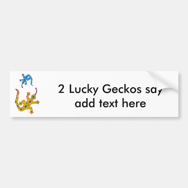 Adesivo Para Carro 2 Geckos (Frente)
