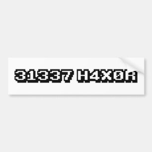 ADESIVO PARA CARRO 31337 H4X0R