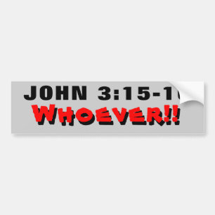 Adesivo Para Carro 3:15 de John - 16 quem quer que!