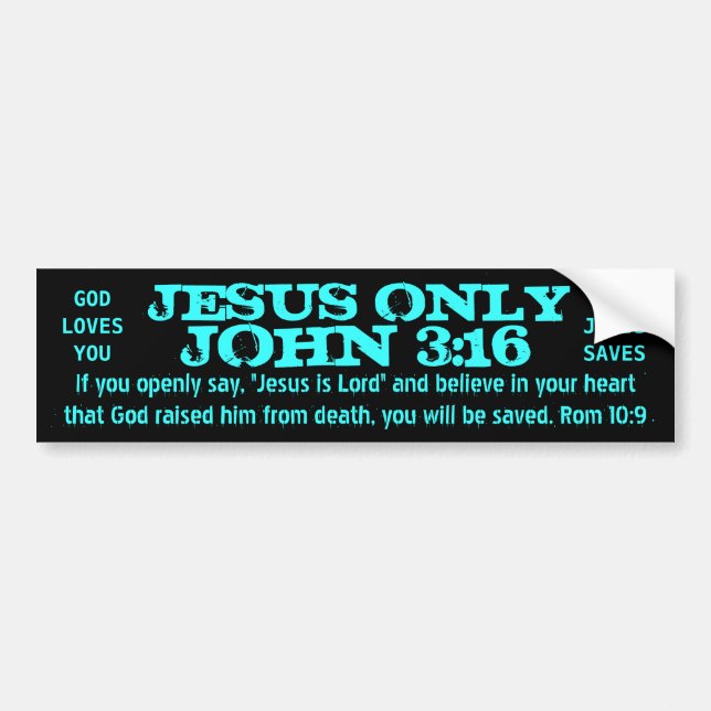 ADESIVO PARA CARRO 3:16 DE JESUS ONLYJOHN (Frente)