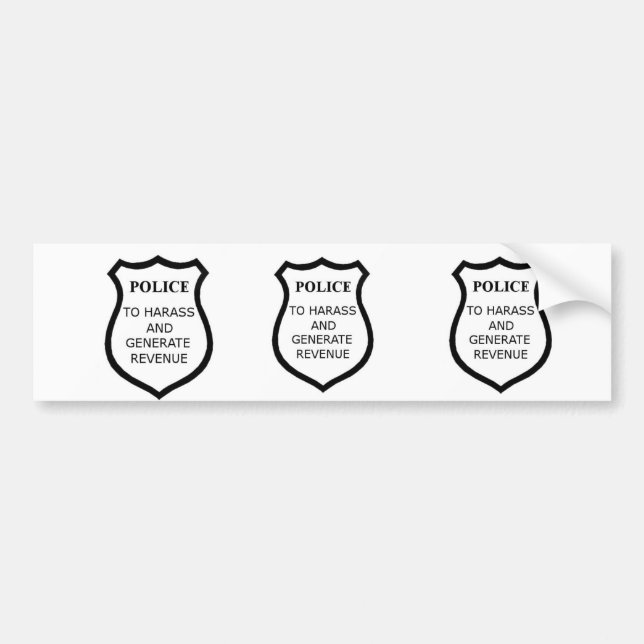 Adesivo Para Carro 3 para 1: Polícia: Para molestar e gerar o (Frente)
