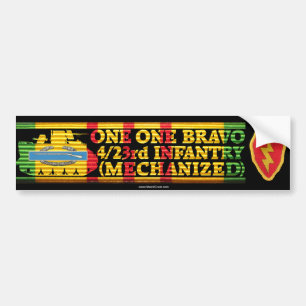 Adesivo Para Carro 4/23rd Inf. Mech. Um um autocolante no vidro