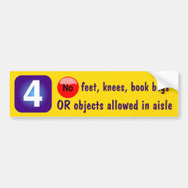 Adesivo Para Carro 4 nenhuns pés, joelhos, as bolsas de livro OU