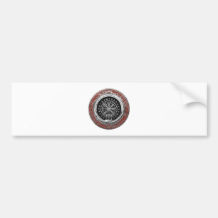 Adesivo Para Carro [500] Compasso Runic mágico de prata de Vegvisir 