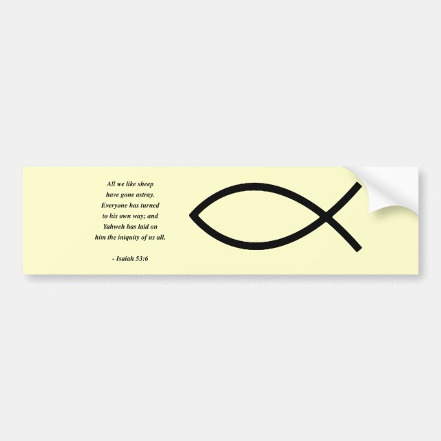 Adesivo Para Carro 53:6 de ISAIAH (Frente)