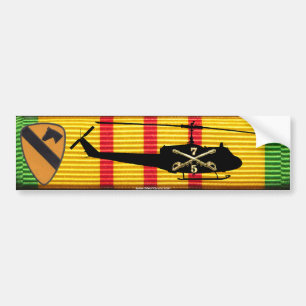 Adesivo Para Carro 5/7 Cavalry, 1rua Cav. Div, UH-1 Bumper Sticker