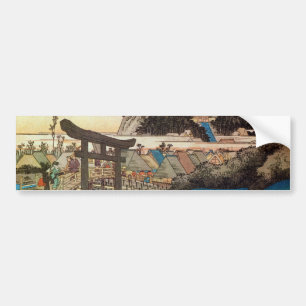 Adesivo Para Carro 7. 藤沢宿, 広重 Fujisawa-juku, Hiroshige, Uki
