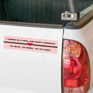 Adesivo Para Carro 7 palavras para um Casamento longo e feliz
