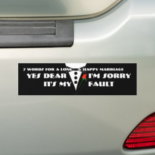 Adesivo Para Carro 7 palavras para um Casamento longo e feliz
