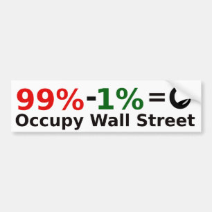 Adesivo Para Carro 99% - 1% = Singularity, ocupam Wall Street