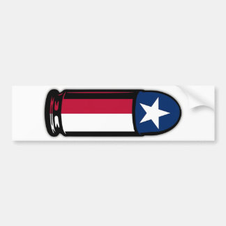 Adesivo Para Carro 9MM Texas Flag Bullet Ammo 2A Direitos de segundo 
