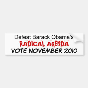 Adesivo Para Carro A AGENDA RADICAL de Barack Obama da derrota…