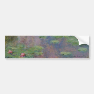 Adesivo Para Carro A ÁGUA ESTÁ EM PINK VERDE POND, por Claude Monet