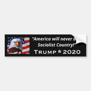 Adesivo Para Carro A América nunca será um país socialista - Trump