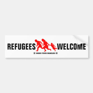 Adesivo Para Carro A boa vinda dos refugiados traz suas famílias