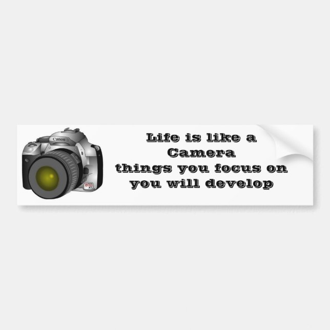 Adesivo Para Carro a câmera, vida é como um Camerathings que você (Frente)