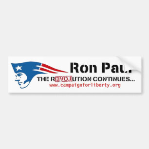 Adesivo Para Carro A campanha de Ron Paul para a revolução do