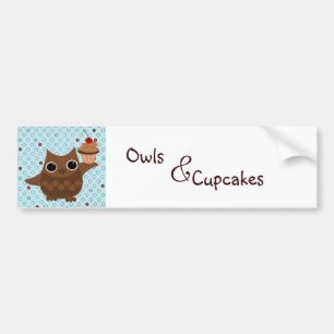 Adesivo Para Carro A coruja e o cupcake