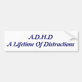 Adesivo Para Carro A.D.H.D uma vida das distracções