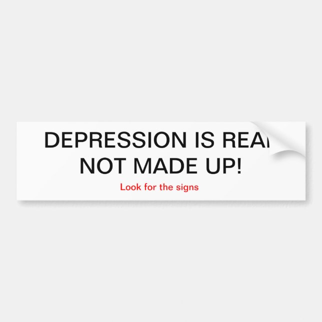 Adesivo Para Carro A depressão é real (Frente)