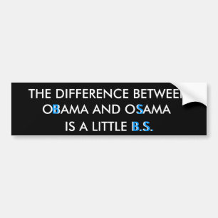 ADESIVO PARA CARRO A DIFERENÇA NO MEIO, OBAMA E OSAMA…
